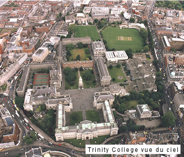 Trinity College vue du ciel
